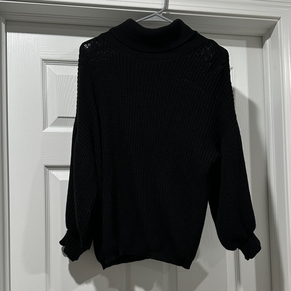 Boohoo Black Cowl Neck Sweater